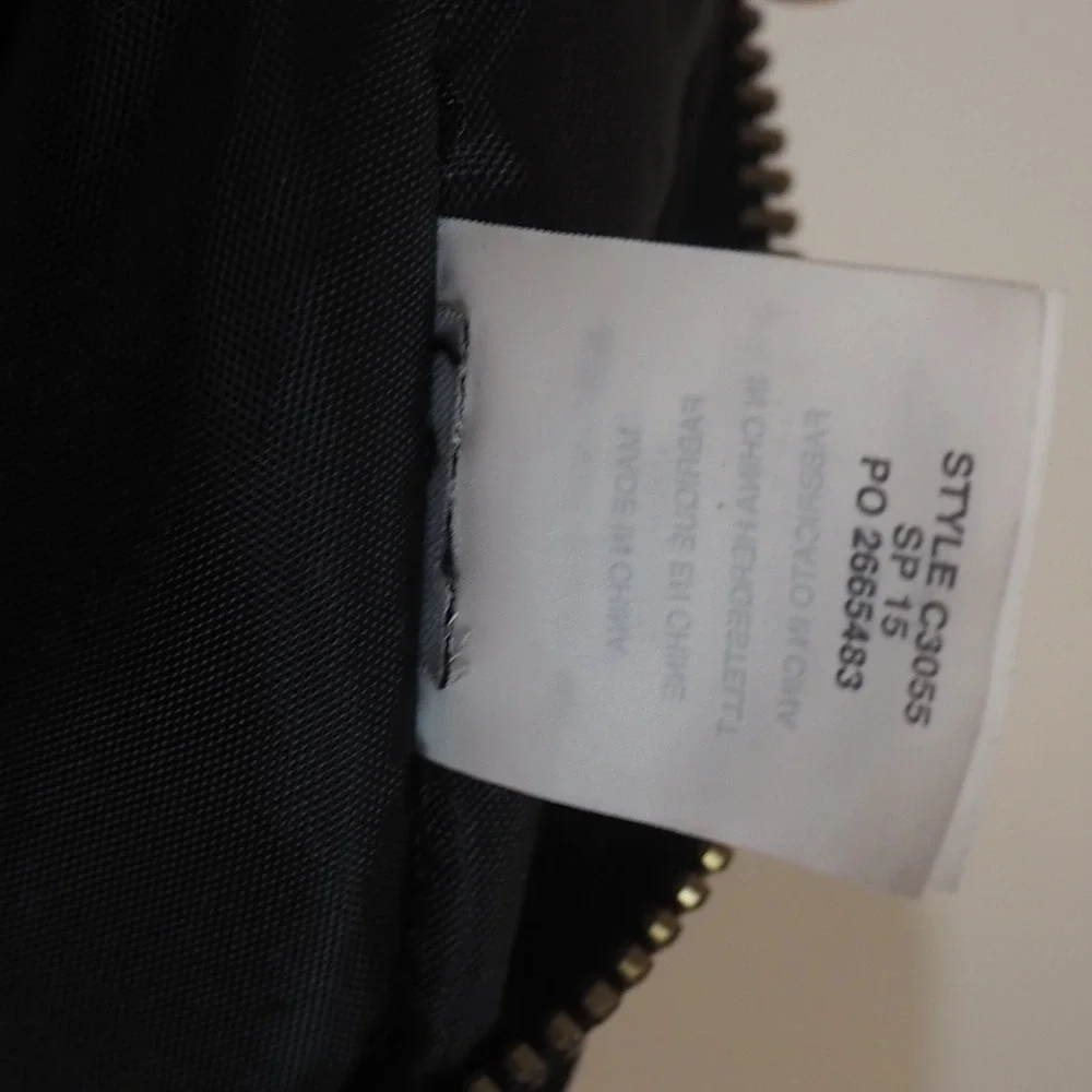 J.Crew Black Leather & Canvass Garment Bag Carry On Luggage Shoulder Strap